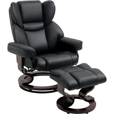 HOMCOM Verstellbarer Relaxsessel - Schwarz - 145° Neigung HOMCOM Verstellbarer Relaxsessel - Schwarz - 145° Neigung