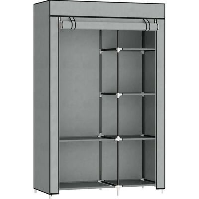 HOMCOM - Stoffschrank - Grau - 103x43x162,5cm - Wardrobe HOMCOM - Stoffschrank - Grau - 103x43x162,5cm - Wardrobe