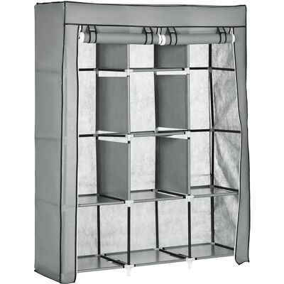 HOMCOM - Stoffschrank - 2 Kleiderstangen - Wardrobe HOMCOM - Stoffschrank - 2 Kleiderstangen - Wardrobe