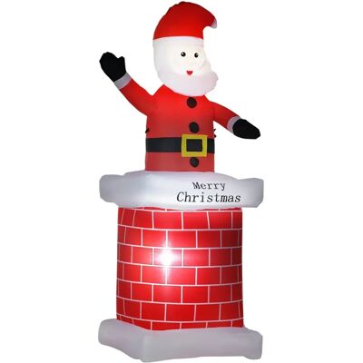 HOMCOM - Weihnachtsmann Schornstein - Garten - LED - Inflatable HOMCOM - Weihnachtsmann Schornstein - Garten - LED - Inflatable