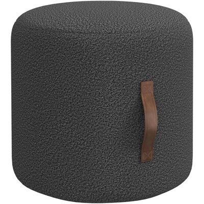 HOMCOM Runder Samt-Pouf - Fußbank & Dekoration HOMCOM Runder Samt-Pouf - Fußbank & Dekoration