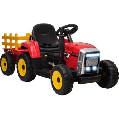 Traktor elektryczny HOMCOM z przyczepą - Samochód elektryczny dla dzieci Traktor elektryczny HOMCOM z przyczepą - Samochód elektryczny dla dzieci