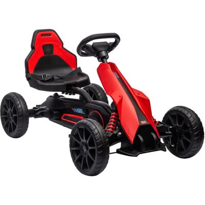 HOMCOM Czerwony Gokart dla dzieci z regulowanym siedzeniem HOMCOM Czerwony Gokart dla dzieci z regulowanym siedzeniem