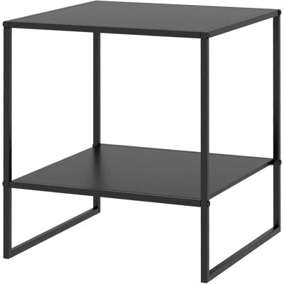 HOMCOM - Beistelltisch mit Ablage - 40x40x45 cm - Schwarz - Coffee table HOMCOM - Beistelltisch mit Ablage - 40x40x45 cm - Schwarz - Coffee table