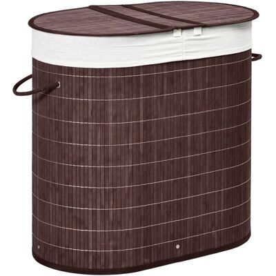 HOMCOM Bambus Wäschekorb 100L Mit Abnehmbarer Innenfutter HOMCOM Bambus Wäschekorb 100L Mit Abnehmbarer Innenfutter