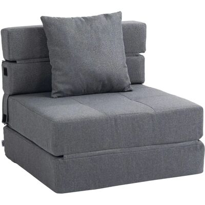 Homcom - 2-in-1 rozkładana sofa - Szary - 70x70x61 cm Homcom - 2-in-1 rozkładana sofa - Szary - 70x70x61 cm
