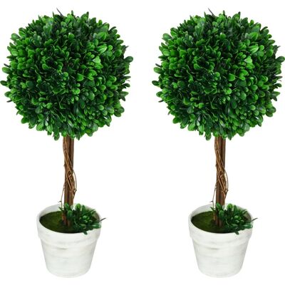 HOMCOM Plantes Artificielles - 2 pièces, 60cm, Résistantes aux UV, Intérieur/Extérieur Vert - Publicité HOMCOM Plantes Artificielles - 2 pièces, 60cm, Résistantes aux UV, Intérieur/Extérieur Vert - Publicité