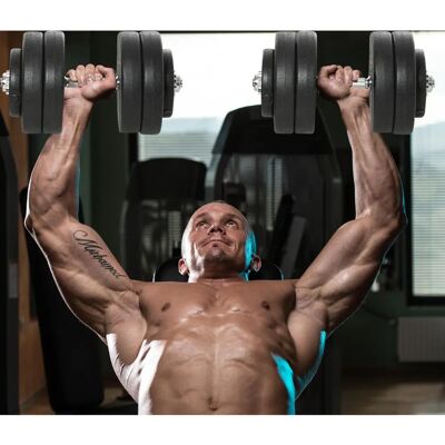 HOMCOM - Hantelset 2er 50 kg - Musta - Teräs - Dumbbell set HOMCOM - Hantelset 2er 50 kg - Musta - Teräs - Dumbbell set