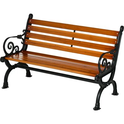 Banc de Jardin Outsunny en Teck - Résistant aux Intempéries, 2 Places - Publicité Banc de Jardin Outsunny en Teck - Résistant aux Intempéries, 2 Places - Publicité
