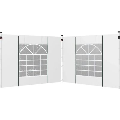 Outsunny Weiße Pavillon-Seitenwände - 3x3m/6m - Strapazierfähiges Oxford Outsunny Weiße Pavillon-Seitenwände - 3x3m/6m - Strapazierfähiges Oxford