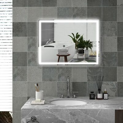 HOMCOM Badspiegel 80x60cm mit Dimmfunktion - Anti-Beschlag & Wasserdicht HOMCOM Badspiegel 80x60cm mit Dimmfunktion - Anti-Beschlag & Wasserdicht