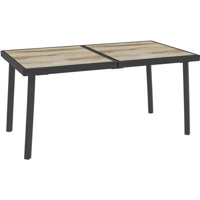 Outsunny - 6P Plastik - Szary - 145x85x72 cm - Stół ogrodowy Outsunny - 6P Plastik - Szary - 145x85x72 cm - Stół ogrodowy