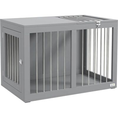 PawHut - Hundekäfig für Zuhause - Grigio - 80 x 50 x 56,5 cm - kennel per cani PawHut - Hundekäfig für Zuhause - Grigio - 80 x 50 x 56,5 cm - kennel per cani