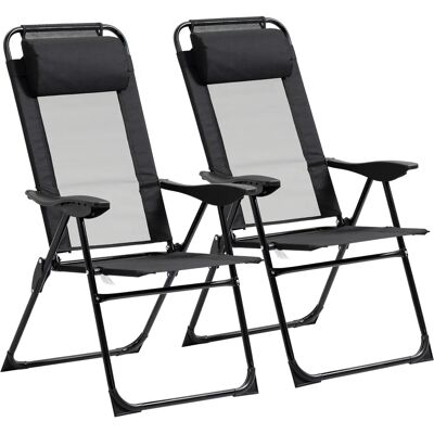 Outsunny - 2er-Set Folding Chair - Adjustable - Taittuva tuoli Outsunny - 2er-Set Folding Chair - Adjustable - Taittuva tuoli