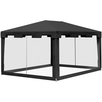 Outsunny 4 x 3 m Juhlateltta verkko-seinillä - Puutarhapaviljonki Outsunny 4 x 3 m Juhlateltta verkko-seinillä - Puutarhapaviljonki