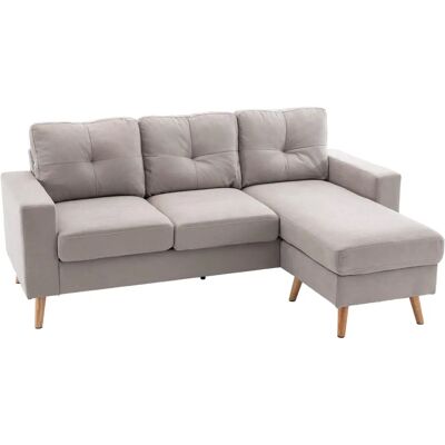 HOMCOM - Ecksofa L-Form - Schwarz - 193x85x136 cm - Sofa HOMCOM - Ecksofa L-Form - Schwarz - 193x85x136 cm - Sofa
