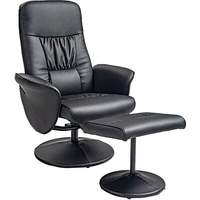 Sillón relax HOMCOM con taburete - Sillón con reposapiés Sillón relax HOMCOM con taburete - Sillón con reposapiés