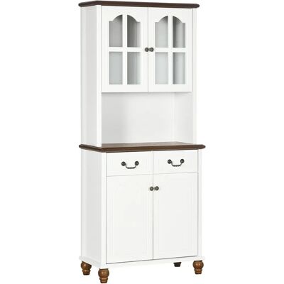 Homcom - Küchenschrank MDF - Weiß 76x182x38cm - cabinet Homcom - Küchenschrank MDF - Weiß 76x182x38cm - cabinet