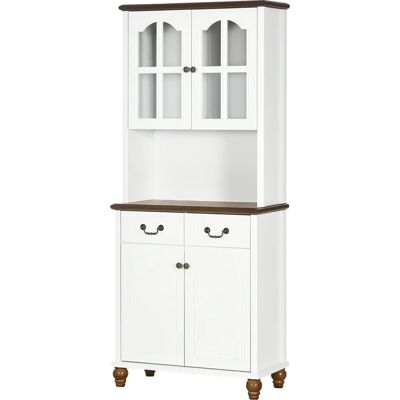 HOMCOM Mobile da Cucina - Bianco - 76x38x182cm HOMCOM Mobile da Cucina - Bianco - 76x38x182cm