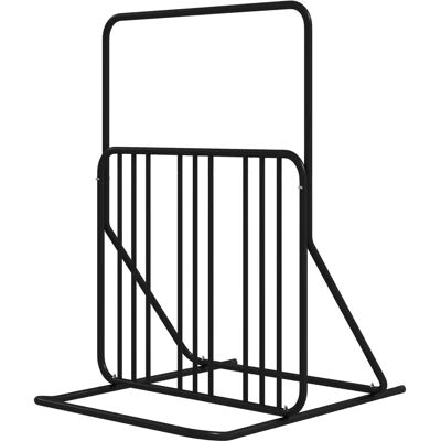 DURHAND Fahrradständer - 4 Fahrräder - Stahl - Schwarz - Fahrradständer DURHAND Fahrradständer - 4 Fahrräder - Stahl - Schwarz - Fahrradständer
