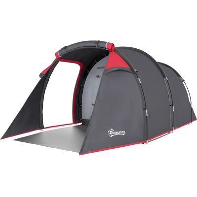 Outsunny - Tunnelzelt 2-3P 190T - Harmaa - 426x206x154 cm - Camping tent Outsunny - Tunnelzelt 2-3P 190T - Harmaa - 426x206x154 cm - Camping tent