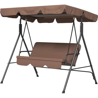 Outsunny 3-Sitzer Gartenschaukel mit Verstellbarem Dach Outsunny 3-Sitzer Gartenschaukel mit Verstellbarem Dach
