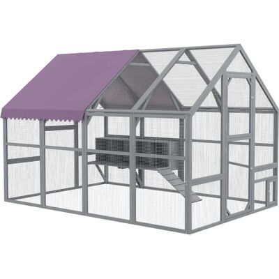PawHut - Hühnerstall Freilaufgehege 280x185.5x188 cm - Pollaio PawHut - Hühnerstall Freilaufgehege 280x185.5x188 cm - Pollaio