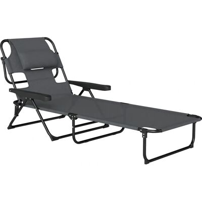 Outsunny - Sonnenliege - Kopfkissen - Zusammenklappbar Outsunny - Sonnenliege - Kopfkissen - Zusammenklappbar