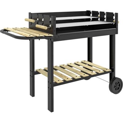 Outsunny - BBQ - Schwarz - 113x53,5x82,5 cm - Holzkohlegrill Outsunny - BBQ - Schwarz - 113x53,5x82,5 cm - Holzkohlegrill