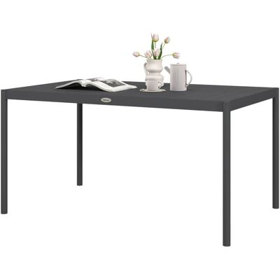 Outsunny Gartentisch - 6 Personen Esszimmertisch - Gartenmöbel aus Aluminium Outsunny Gartentisch - 6 Personen Esszimmertisch - Gartenmöbel aus Aluminium