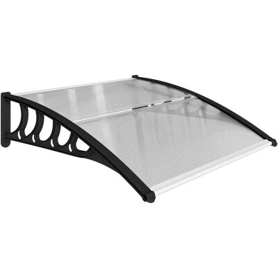 Outsunny - 103x96.5x27 cm - Aluminium - Schwarz - Vordach Outsunny - 103x96.5x27 cm - Aluminium - Schwarz - Vordach