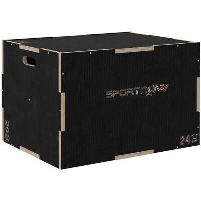 SPORTNOW Sprungbox 3 in 1 Plyo Box Holz mit Griff - Plyo Box SPORTNOW Sprungbox 3 in 1 Plyo Box Holz mit Griff - Plyo Box