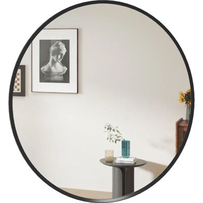 HOMCOM - 60x60 cm - Rund - Aluminiumrahmen - Spiegel HOMCOM - 60x60 cm - Rund - Aluminiumrahmen - Spiegel