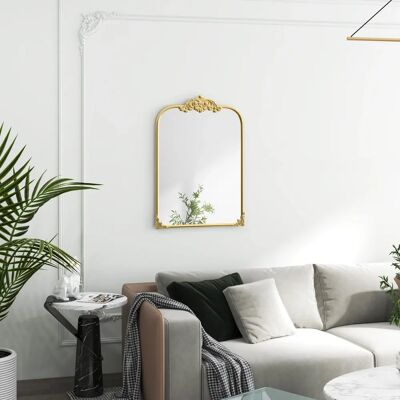 HOMCOM 60x87 Barokki Kultainen Metallikehys Seinäpeili HOMCOM 60x87 Barokki Kultainen Metallikehys Seinäpeili