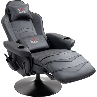 Sillón de Masajes HOMCOM Negro - Silla Gaming Relajante Sillón de Masajes HOMCOM Negro - Silla Gaming Relajante