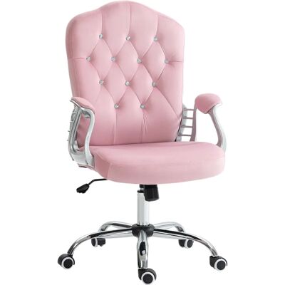 Sedia da ufficio Vinsetto HOMCOM - Rosa, Regolabile, Girevole, Velluto Sedia da ufficio Vinsetto HOMCOM - Rosa, Regolabile, Girevole, Velluto
