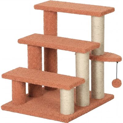 Escalier pour animaux PawHut 3 niveaux avec poteaux à gratter - Animal - Publicité Escalier pour animaux PawHut 3 niveaux avec poteaux à gratter - Animal - Publicité
