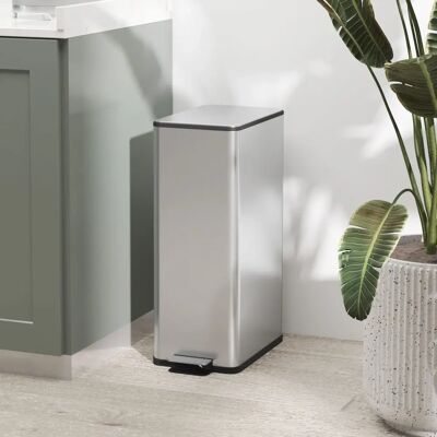 HOMCOM 20L Pedal Trash Can - Ruostumaton teräs HOMCOM 20L Pedal Trash Can - Ruostumaton teräs