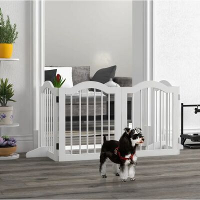 Barrière de Sécurité Pliable PawHut 4 Panneaux - Blanc - Garde pour Petits Chiens - Publicité Barrière de Sécurité Pliable PawHut 4 Panneaux - Blanc - Garde pour Petits Chiens - Publicité