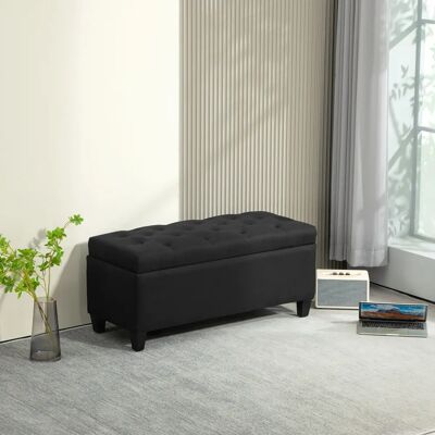 Banquette de rangement HOMCOM - Noir - Publicité Banquette de rangement HOMCOM - Noir - Publicité