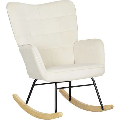 Sillón mecedor ergonómico beige HOMCOM - Sillón mecedor Sillón mecedor ergonómico beige HOMCOM - Sillón mecedor