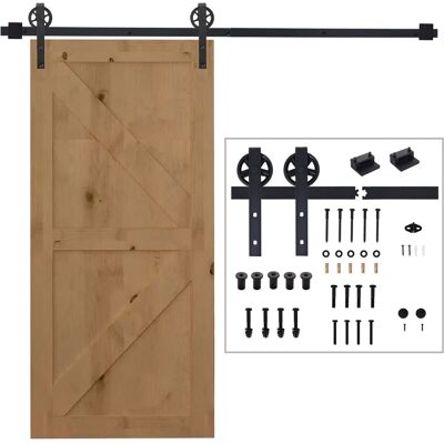 HOMCOM - Schiebetüren-Beschlagsatz 200 cm - 90 kg - 34-40 mm - Sliding door hardware set HOMCOM - Schiebetüren-Beschlagsatz 200 cm - 90 kg - 34-40 mm - Sliding door hardware set