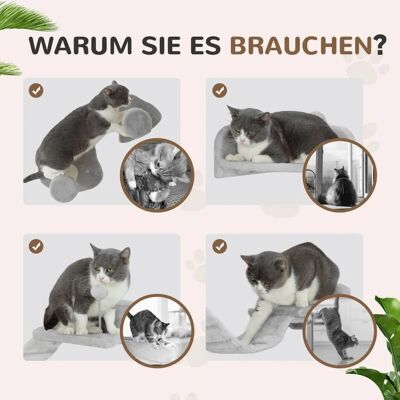 PawHut - Katzenkletterwand-Set 4-tlg - Cat Furniture PawHut - Katzenkletterwand-Set 4-tlg - Cat Furniture