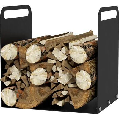 Outsunny - Kaminholzregal - Schwarz - Firewood rack Outsunny - Kaminholzregal - Schwarz - Firewood rack