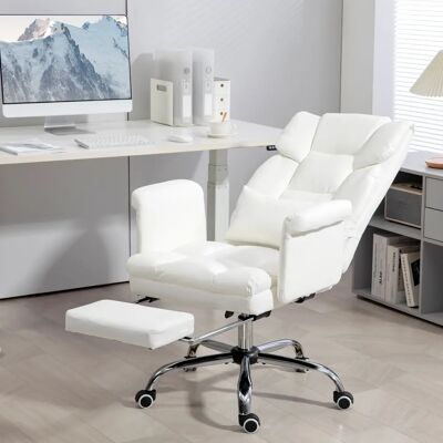 Sedia da ufficio HOMCOM - Ergonomica, regolabile con poggiapiedi Sedia da ufficio HOMCOM - Ergonomica, regolabile con poggiapiedi