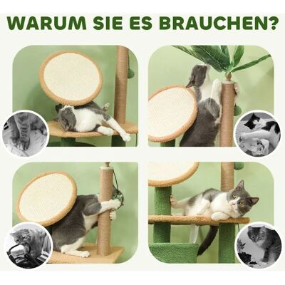 PawHut - 139 cm Cat Tree - Vihreä - Korkeus 139 cm - Cat Tree PawHut - 139 cm Cat Tree - Vihreä - Korkeus 139 cm - Cat Tree