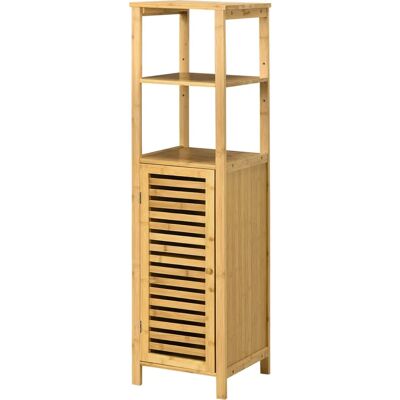 kleankin Bambus Badezimmerschrank - Höhenverstellbar & Offene Regale kleankin Bambus Badezimmerschrank - Höhenverstellbar & Offene Regale