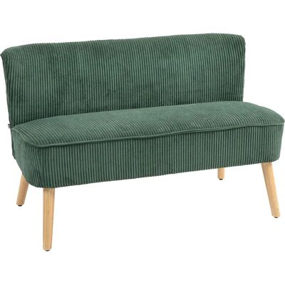 Canapé 2 places HOMCOM - Vert - Sofa avec pieds en bois - Publicité Canapé 2 places HOMCOM - Vert - Sofa avec pieds en bois - Publicité