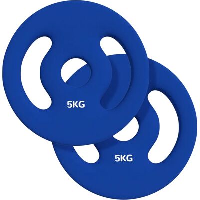 SPORTNOW - 2x5 kg - 2.5 cm bore - Blau - Weight plates SPORTNOW - 2x5 kg - 2.5 cm bore - Blau - Weight plates