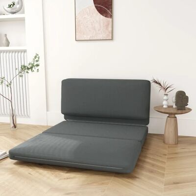 HOMCOM Sofá Cama 3-en-1 Tapizado de Terciopelo Gris Oscuro HOMCOM Sofá Cama 3-en-1 Tapizado de Terciopelo Gris Oscuro